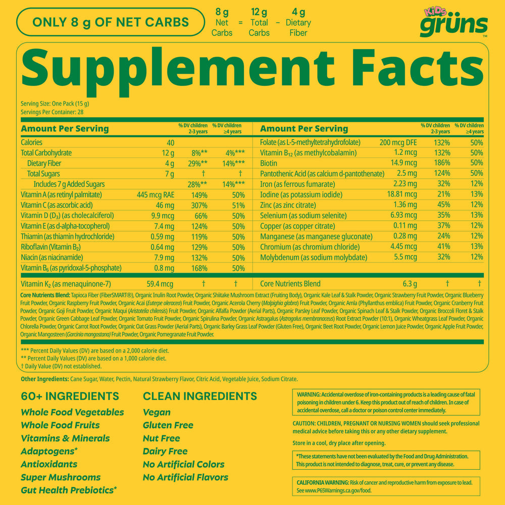 Grüns Kids Superfood Gummies